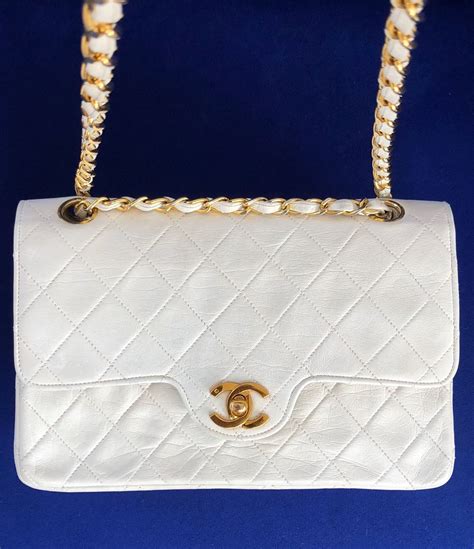 white chanel vintage bag